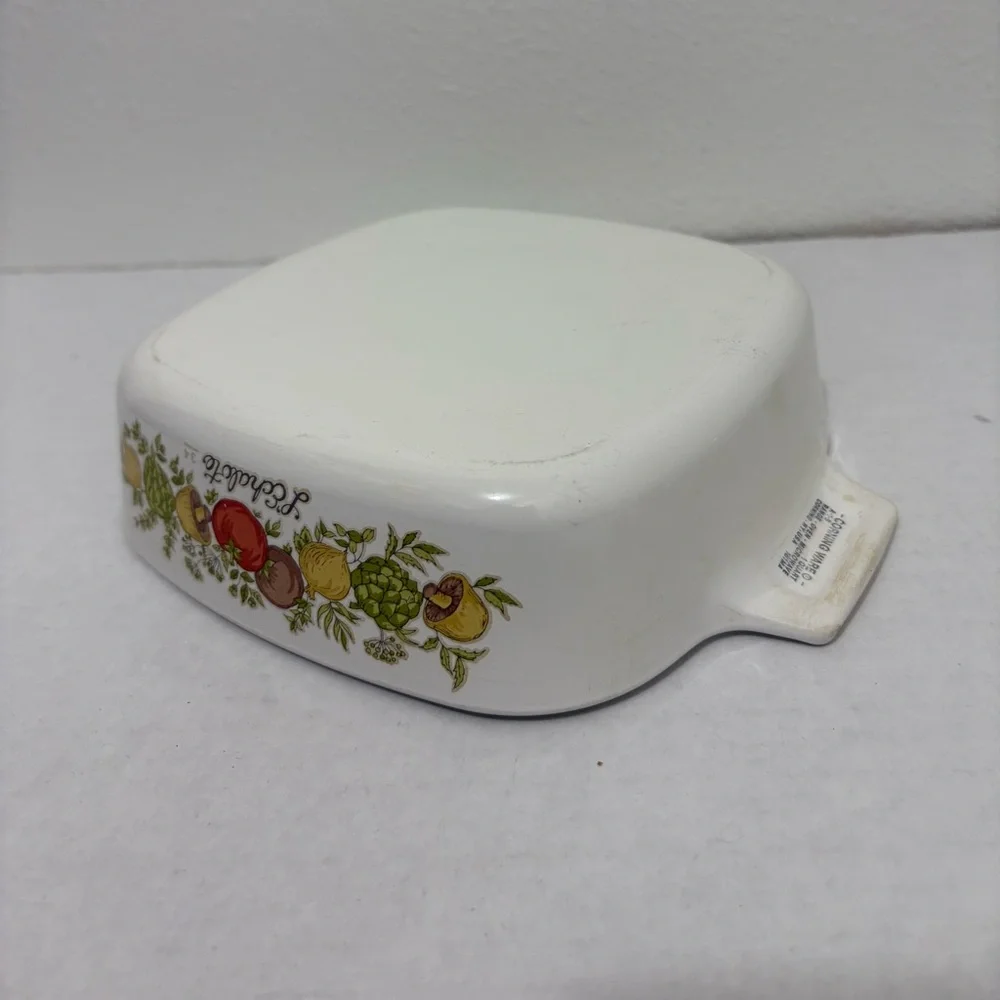 White Glass Casserole Dish with Lid